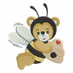 detailed bear machine embroidery pattern - Bumblebee Bear Hive for Diaper Bags