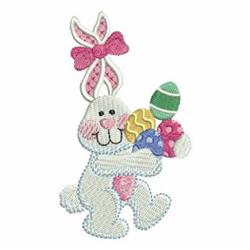 bunny rabbit detailed machine embroidery - Bunny & Eggs for Kids Crafts