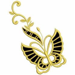 beginner-friendly butterfly machine embroidery pattern - Butterfly Cutwork for reusable tote bags