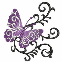 butterfly detailed machine embroidery - Butterfly Scroll perfect for kitchen tea towels