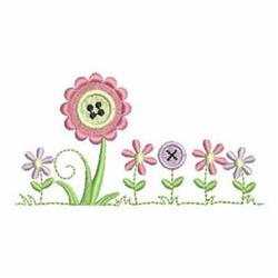 flower beginner-friendly machine embroidery - Button Flowers for decorative wall hangings
