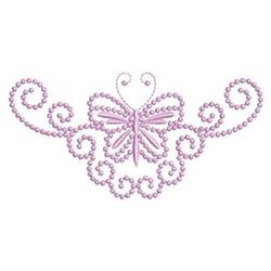beginner-friendly butterfly machine embroidery pattern - Candlewick Border for Clutch Bags