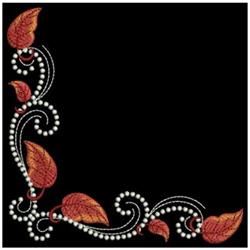 leaf beginner-friendly machine embroidery - Candlewick Leaf Corner for decorative wall hangings