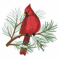 Cardinal - 4x4 bird detailed machine embroidery design perfect for reusable tote bags