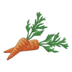 Carrots - 4x4 carrot beginner-friendly machine embroidery design for kitchen tea towels