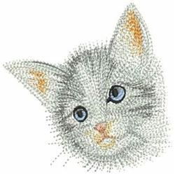 Cats - 4x4 kitten detailed machine embroidery design for decorative pillow covers