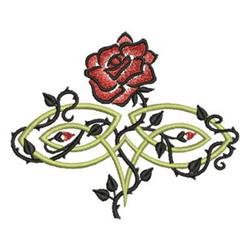 detailed rose machine embroidery pattern - Celtic Rose for patchwork quilt blocks