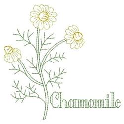 quick stitch leaf machine embroidery pattern - Chamomile Outline for decorative pillow covers