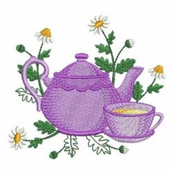 set detailed machine embroidery - Chamomile Tea Set for decorative pillow covers