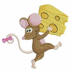 detailed mouse machine embroidery pattern - Cheese Slice Mouse for insulated lunch bags