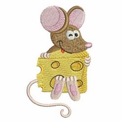 mouse detailed machine embroidery - Cheese Snack Mouse perfect for reusable tote bags