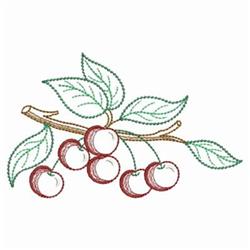 leaf beginner-friendly machine embroidery - Cherries Outline for decorative wall hangings