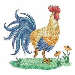 detailed bird machine embroidery pattern - Chickens perfect for outdoor garden flags