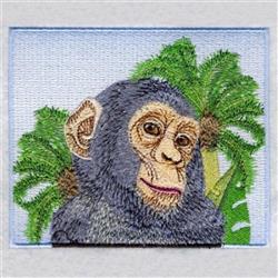 palm detailed machine embroidery - Chimp & Palms perfect for decorative pillow covers