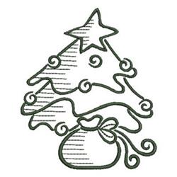 Christmas Tree - 4x4 tree beginner-friendly embroidery design for festive table runners