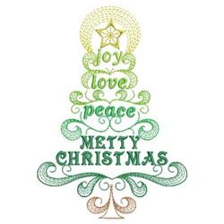 tree beginner-friendly machine embroidery - Christmas Tree for reusable tote bags