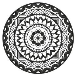 quilt detailed machine embroidery - Circle Blackwork Quilt perfect for Headbands