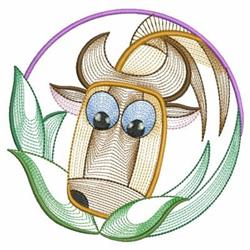 leaf detailed machine embroidery - Circle Buffalo perfect for reusable tote bags