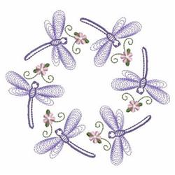 dragonflie beginner-friendly machine embroidery - Circle Dragonflies for patchwork quilt blocks