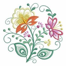 flower detailed machine embroidery - Circle Flowers perfect for reusable tote bags