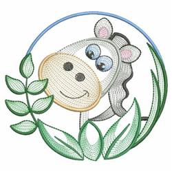 leaf detailed machine digital embroidery - Circle Zebra perfect for kitchen tea towels