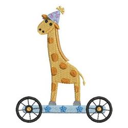 beginner-friendly giraffe machine embroidery pattern - Circus Giraffe for decorative pillow covers