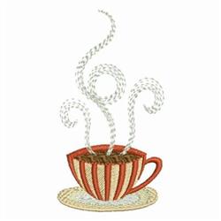 Coffee Cup - 4x4 cup beginner-friendly machine embroidery design for kitchen tea towels