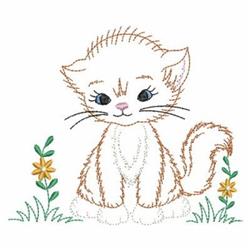 Colorwork Kitten - 4x4 kitten beginner-friendly embroidery design for Kids Clothing