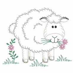 beginner-friendly sheep machine embroidery pattern - Colorwork Sheep for patchwork quilt blocks