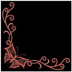 Corner Butterfly - 4x4 butterfly beginner-friendly embroidery design for Baby Blankets