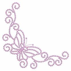 beginner-friendly butterfly machine embroidery pattern - Corner Decoration for kitchen tea towels