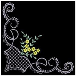 leaf beginner-friendly machine embroidery - Corner Flowers perfect for Lingerie Bags