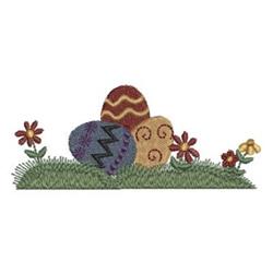 Country Easter Eggs - 4x4 egg beginner-friendly embroidery design for kitchen tea towels