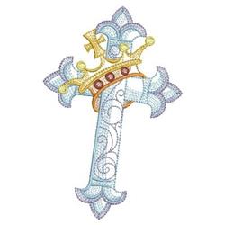 cross beginner-friendly machine embroidery - Cross & Crown for decorative pillow covers