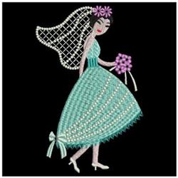 detailed bride machine embroidery pattern - Crystal Brides perfect for Guest Books