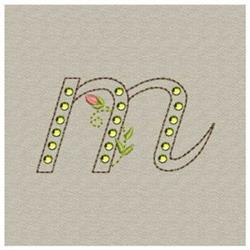 quick stitch monogram machine embroidery pattern - Crystal Monogram Small m for cute baby onesies