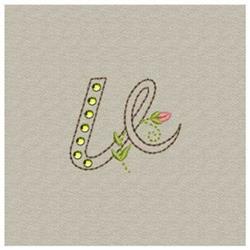 quick stitch monogram machine embroidery pattern - Crystal Monogram Small v for kitchen tea towels