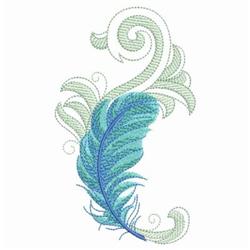 Curly Feather - 4x4 bird beginner-friendly embroidery design for Minimalist Decor