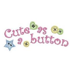 Cute As A Button - 4x4 button beginner-friendly embroidery design for Dining Table Linens