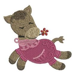 detailed donkey machine embroidery pattern - Cute Donkey for patchwork quilt blocks