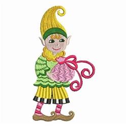 Christmas elf beginner-friendly machine embroidery - Cute Elf for Advent Calendars