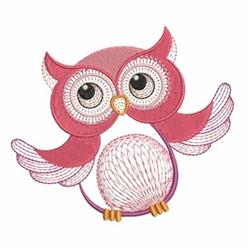 Cute Owl - 4x4 owl beginner-friendly machine embroidery design for kitchen aprons