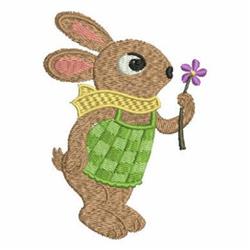 Cute Rabbit - 4x4 bunny rabbit detailed machine embroidery design for Kids Clothing