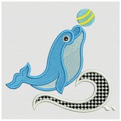 ball detailed machine embroidery - Cutwork Dolphin & Ball for decorative pillow covers