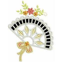 fan detailed machine embroidery - Cutwork Fans perfect for decorative pillow covers