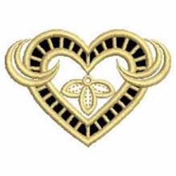 beginner-friendly valentine heart machine embroidery pattern - Cutwork Hearts for kitchen tea towels