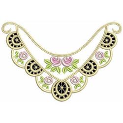Cutwork Rose Corner - 4x4 rose detailed machine embroidery design for kitchen aprons