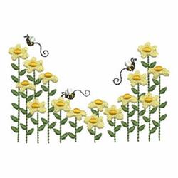 daisie beginner-friendly machine embroidery - Daisies for patchwork quilt blocks