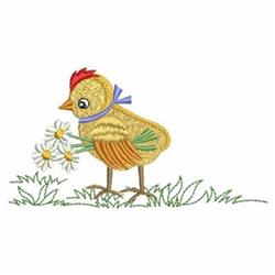 Daisy Chick - 4x4 bird beginner-friendly machine embroidery design for Baby Blankets