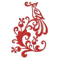 bird beginner-friendly machine embroidery - Damask Bird perfect for Cushion Covers